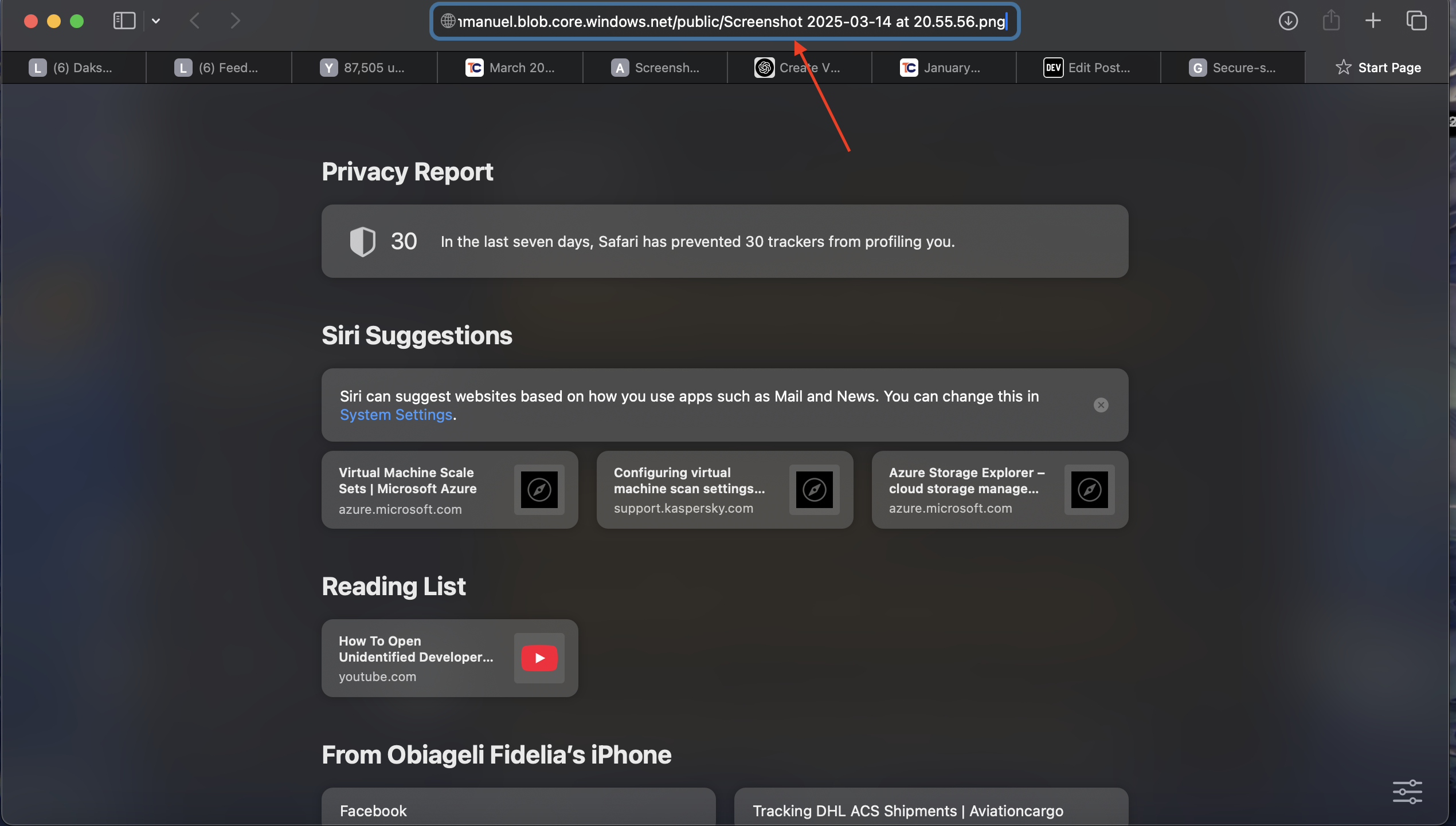 Paste URL in a new browser