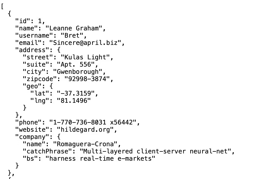 Viewing sample data in the browser