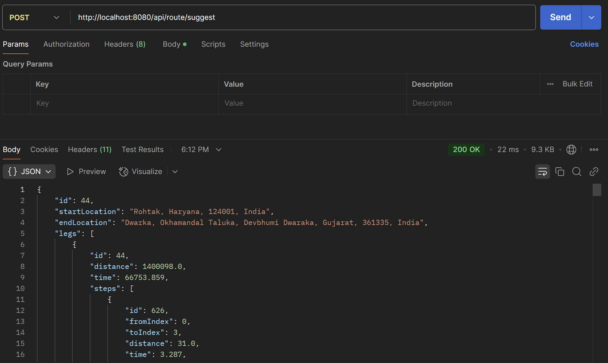 Postman API Check