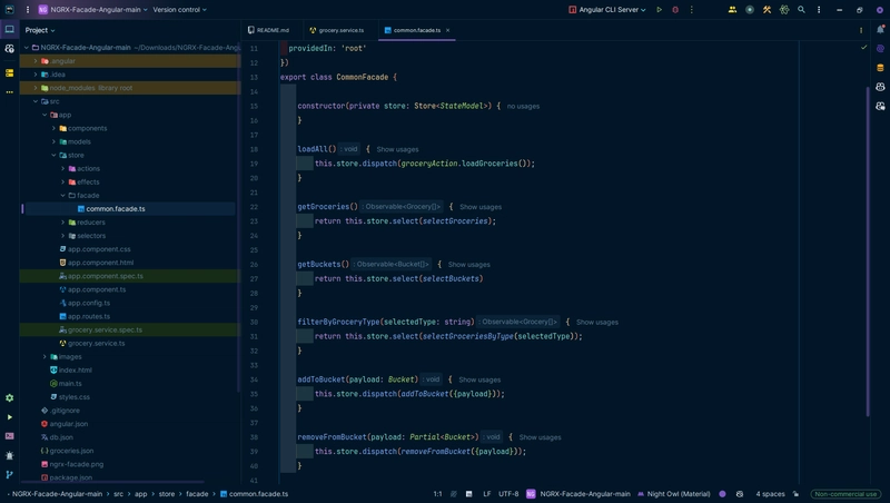 Facade Pattern with NGRx Architecture
