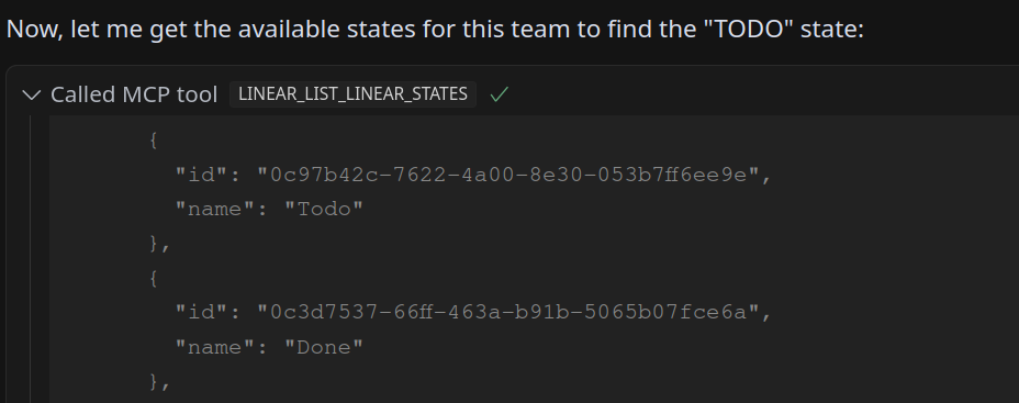 MCP tool call without state_id Windsurf IDE