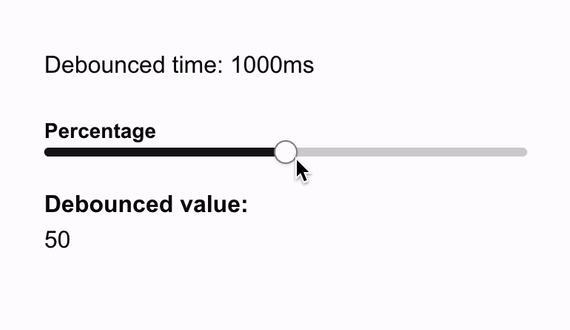 Use of DebounceControl with Slider Component