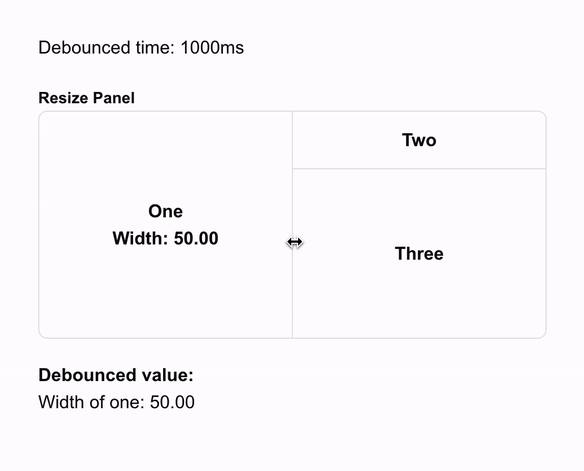 Use of DebounceControl with Resizable Component