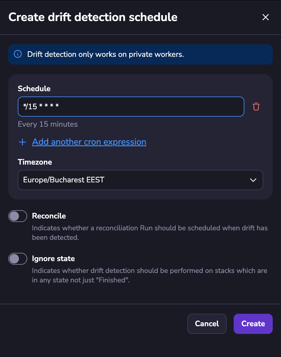 private workers drift detection