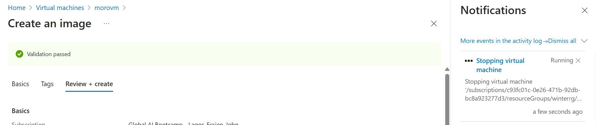 Validation passed