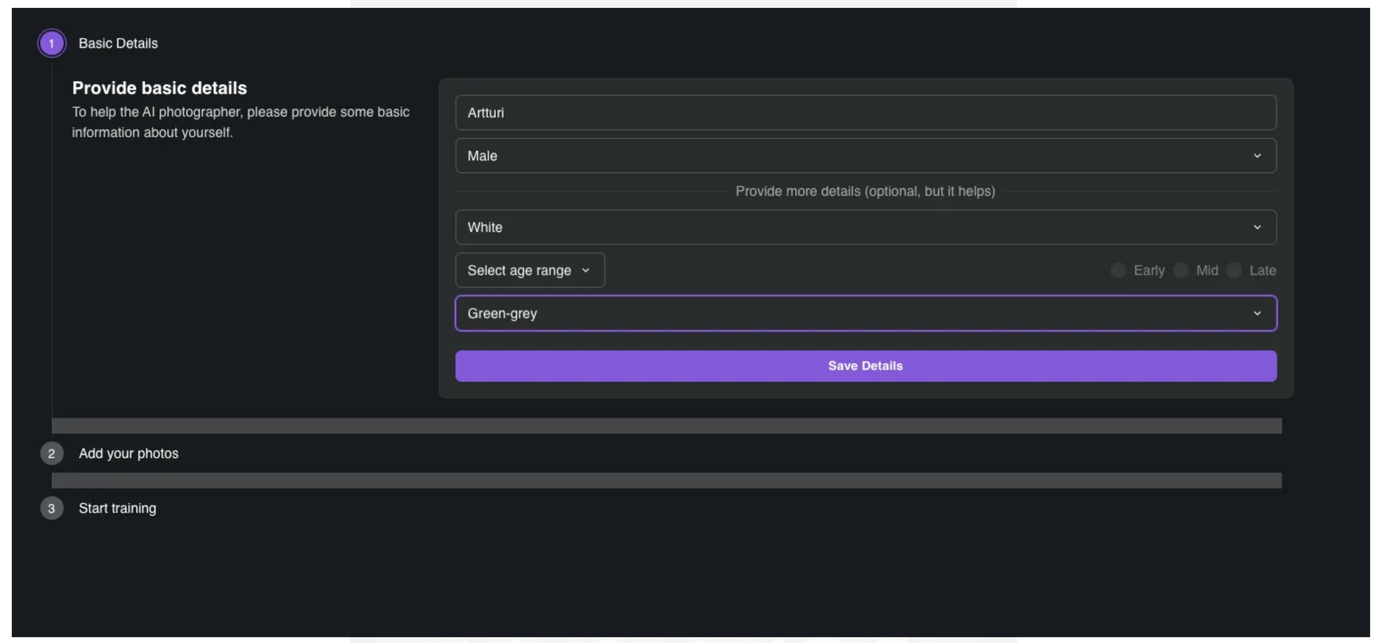 Details page