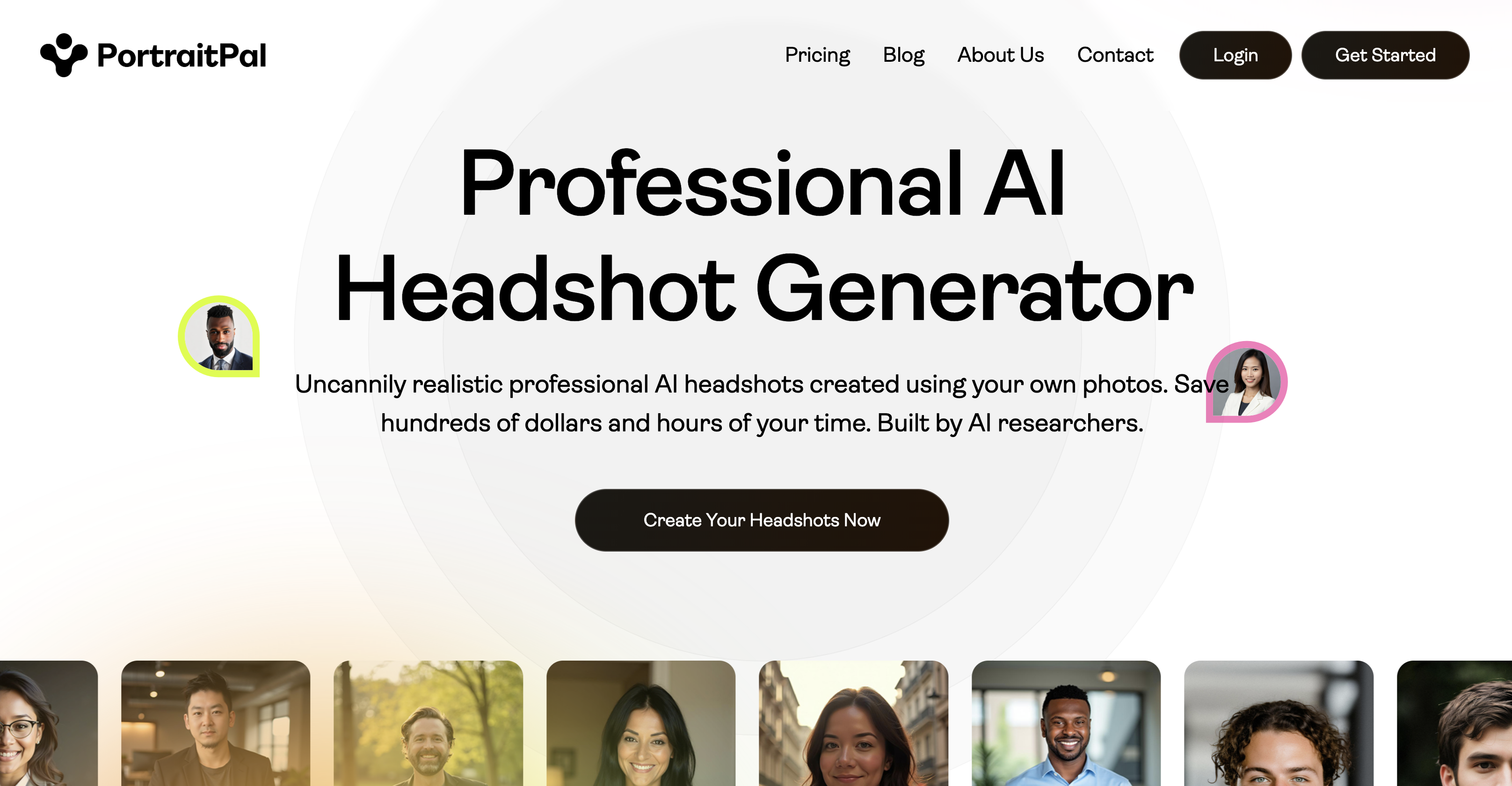 PortraitPal homepage
