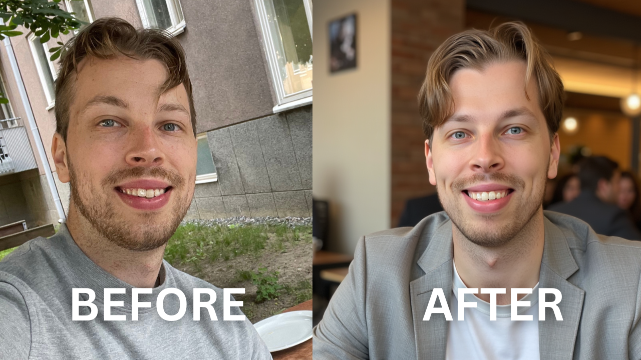 Before & After headshots