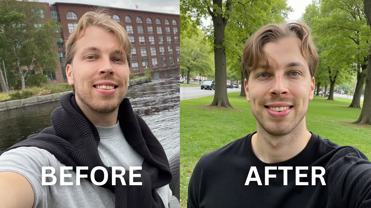 InstaHeadshots before-after results