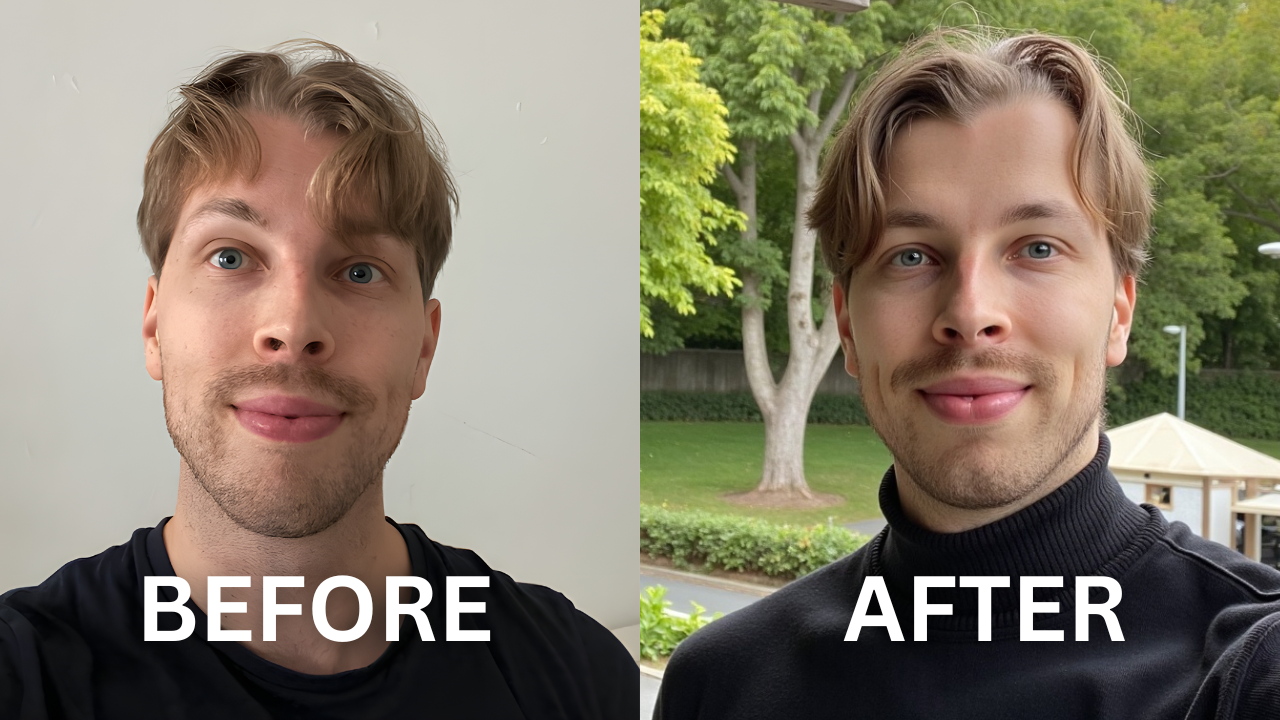 InstaHeadshots before-after results