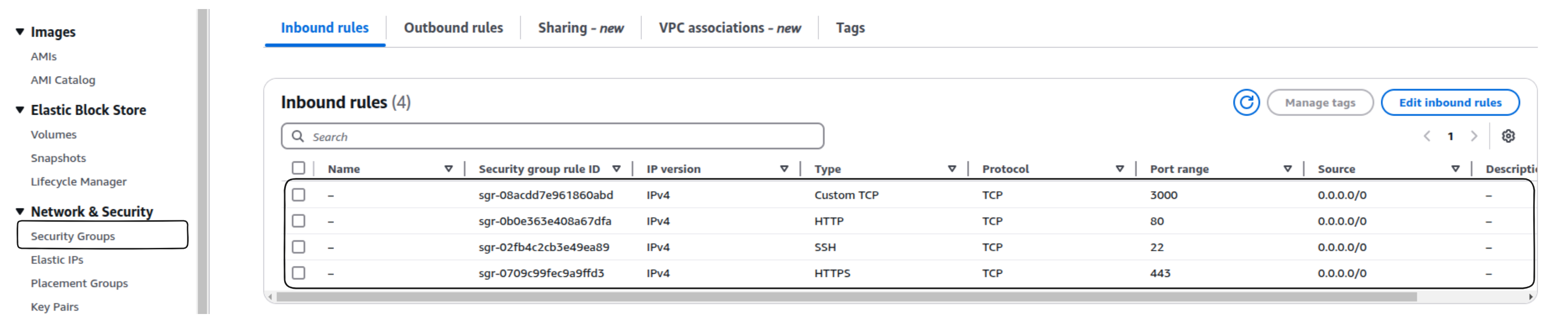 Update Security Group