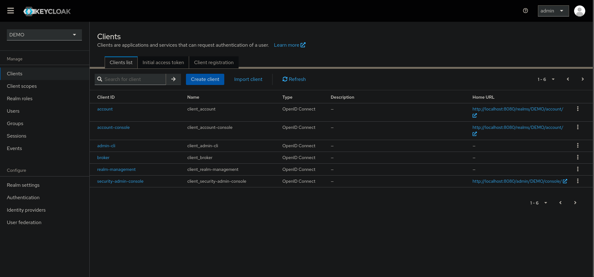 Create Keycloak Client
