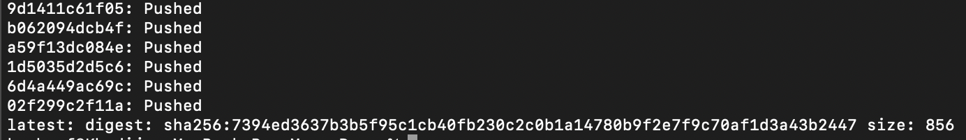 docker push logs
