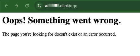 Site error handling