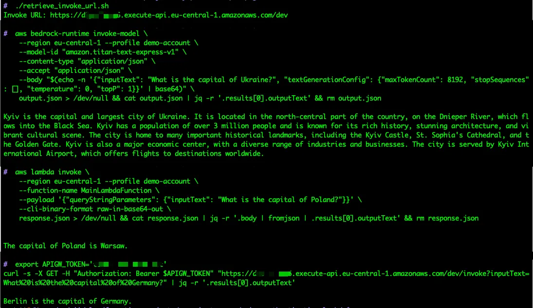 tests from CLI
