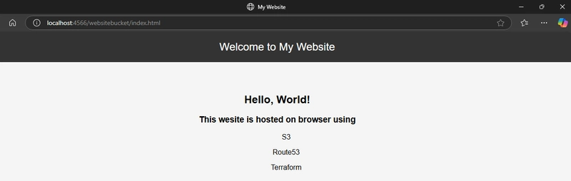 Host a Static Website in LocalStack using Terraform with S3 and Route 53