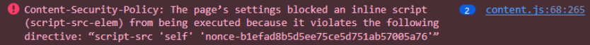 CSP error