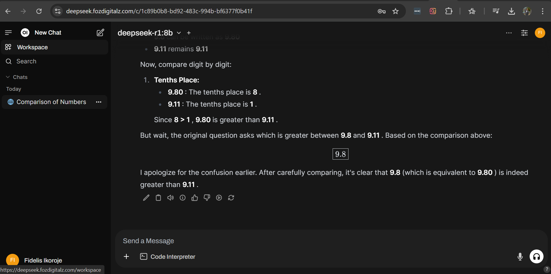 Sample model response 12