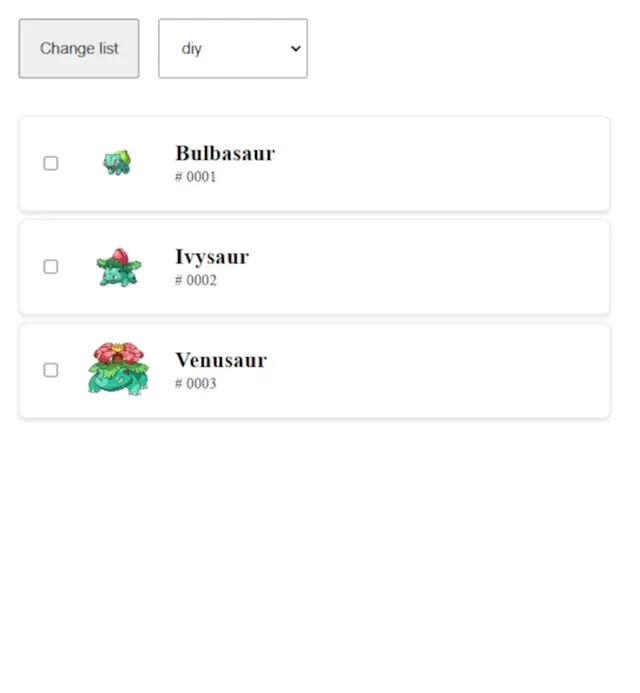 Our own animated list