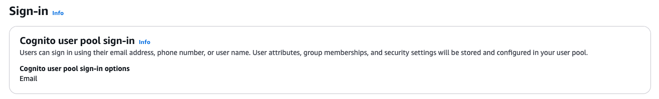 Email sign-in option