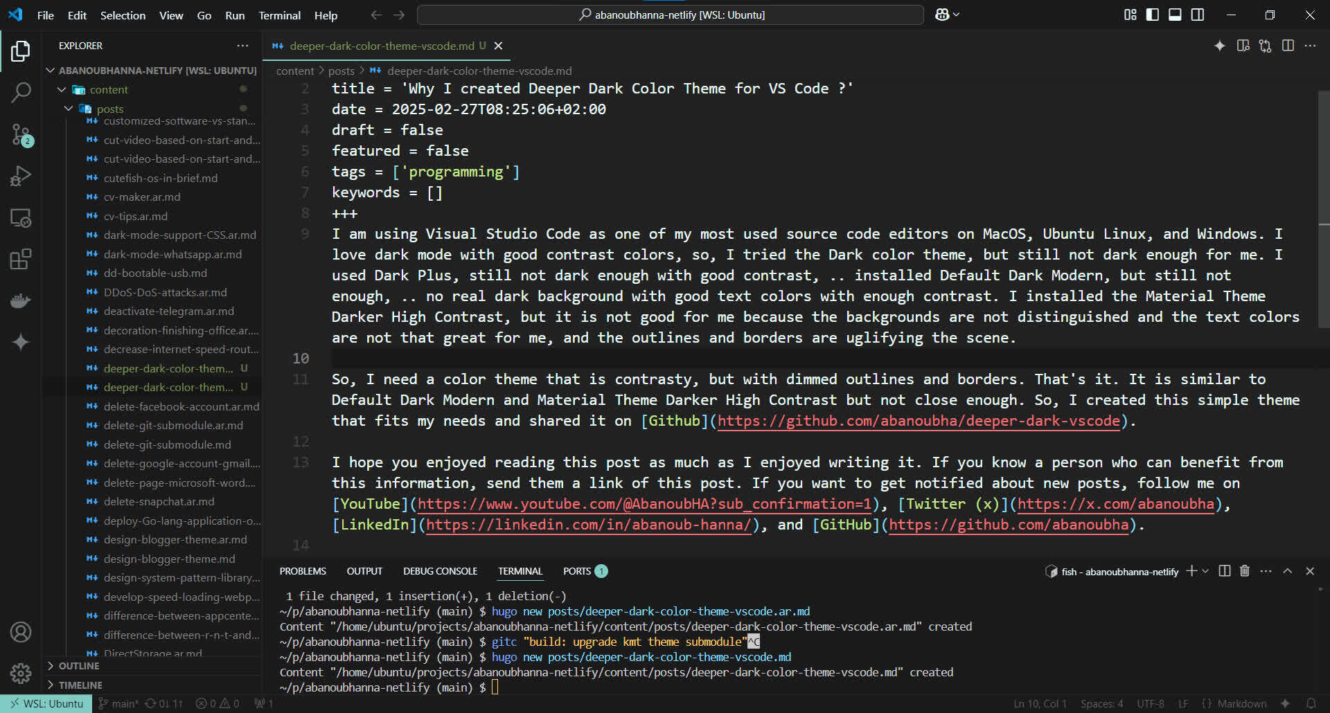 Material Theme Darker High Contrast color theme