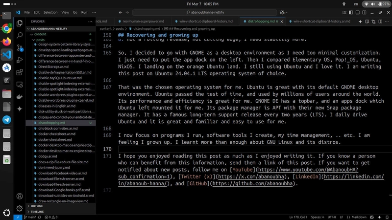 Linux awareness, Distrohopping, Ricing, and Growing up