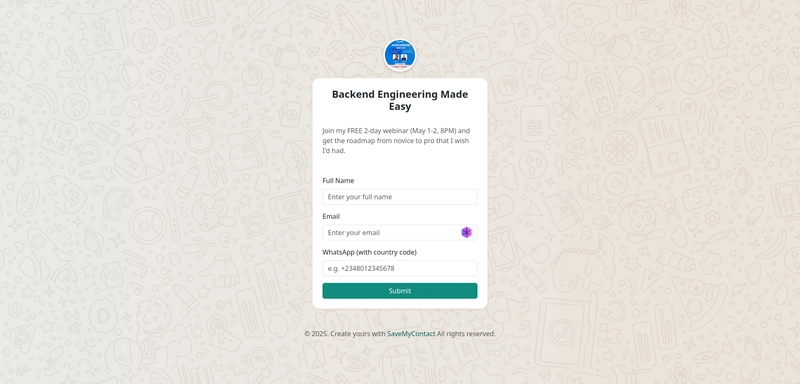 SaveMyContact.Site: Instantly Collect WhatsApp Contacts Without Manual Entry