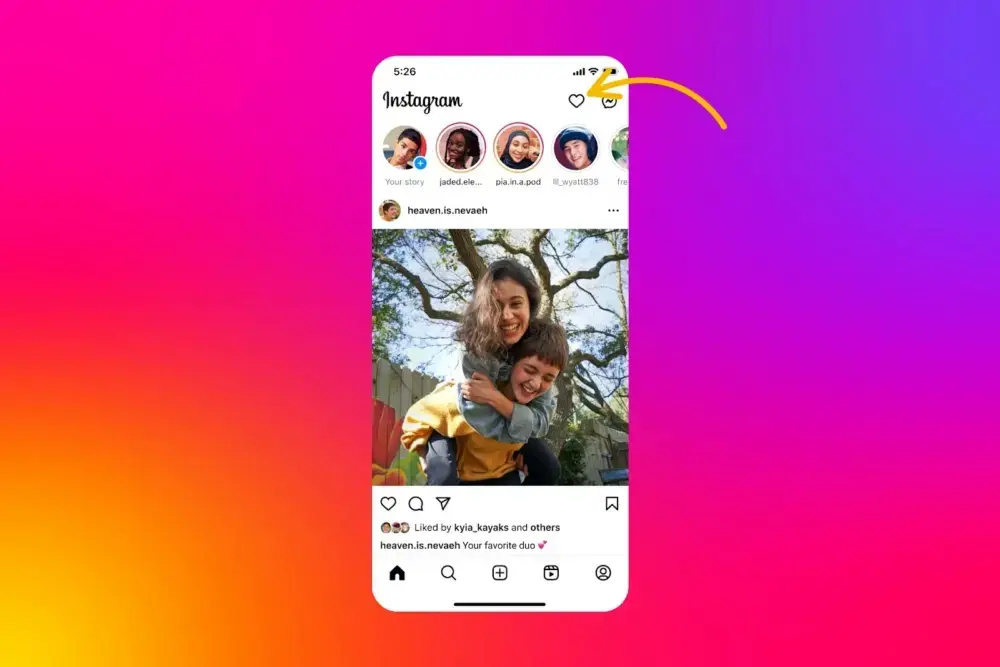 Instagram Benutzeroberfläche
