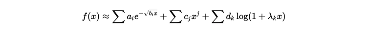 ExpRoot+Log: A Linear and Universal Basis for Function Approximation