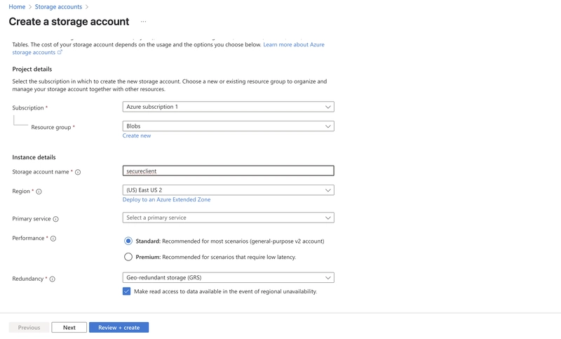 Secure and High-Availability Corporate Storage with Azure: Blobs, File Shares and Snapshots