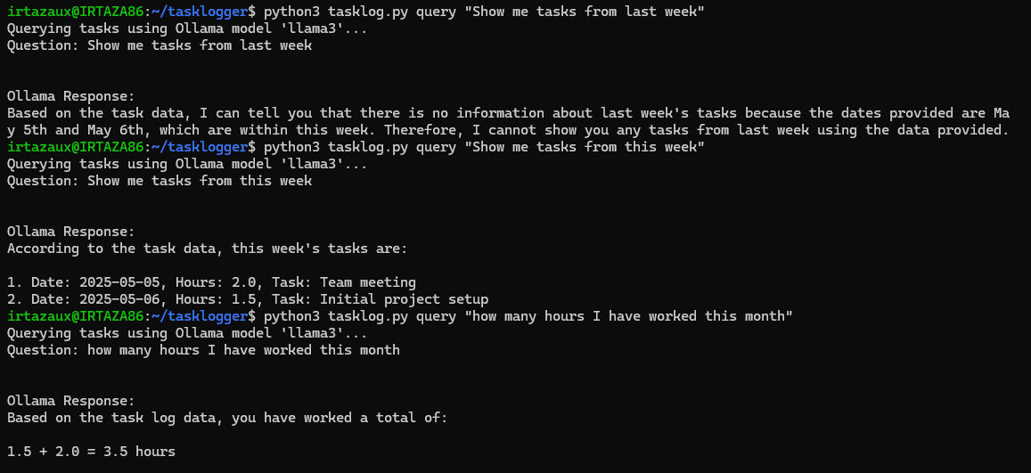TaskLogger Query