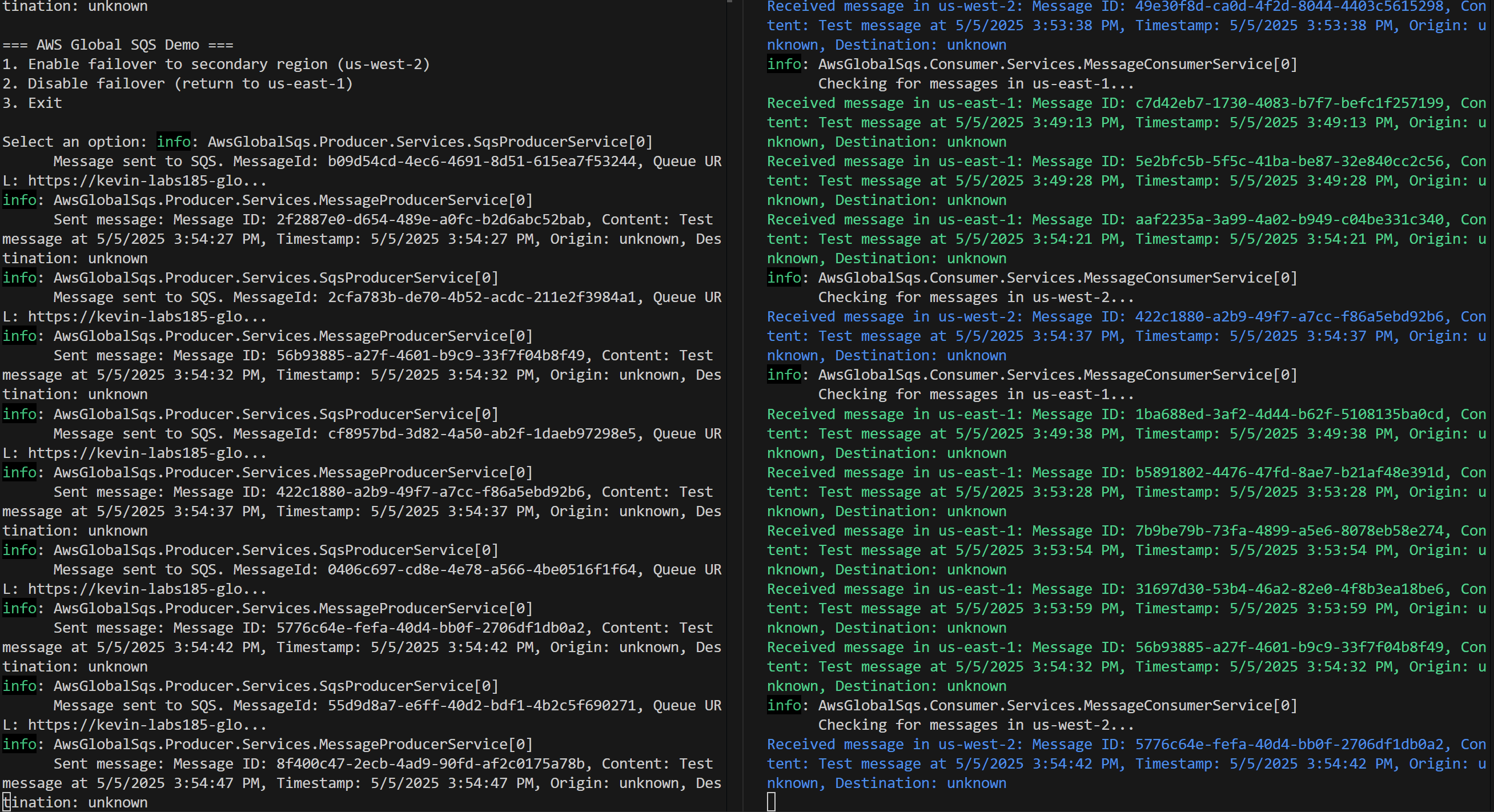 client screenshot