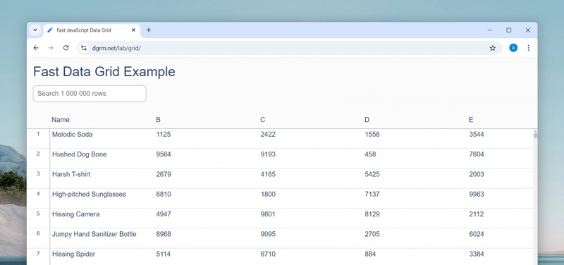 JavaScript. How to Make a Blazingly Fast Multithreaded Data Grid for 1,000,000 Rows. Part 2/2: working with threads