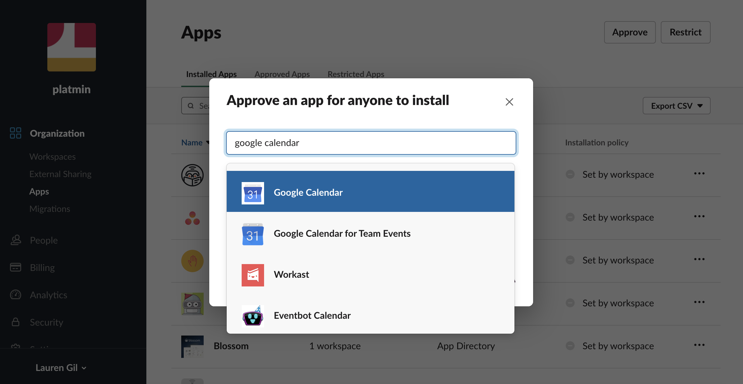 Organizational App Management