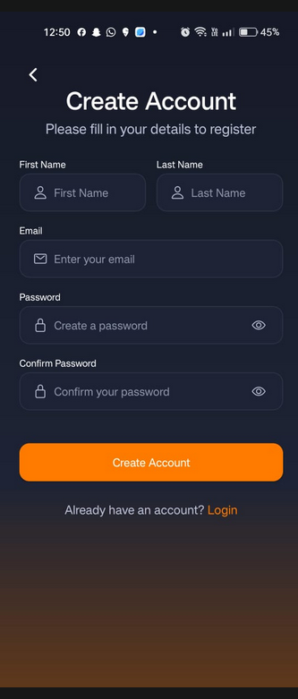 Register Screen