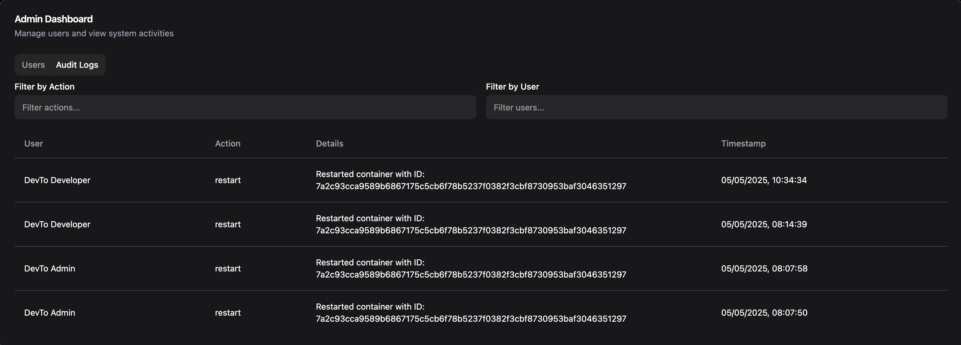 Audit Logs