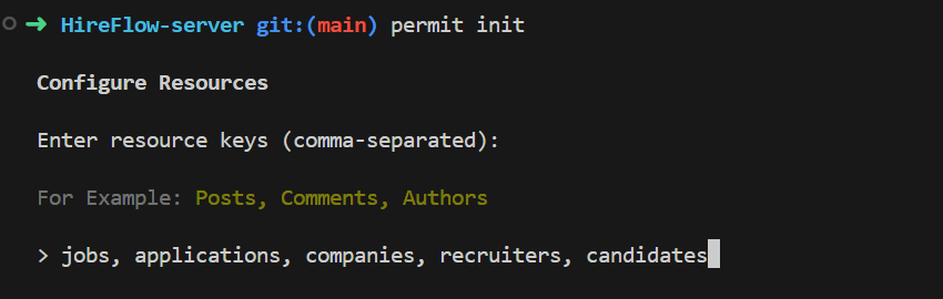 permit resource configuration