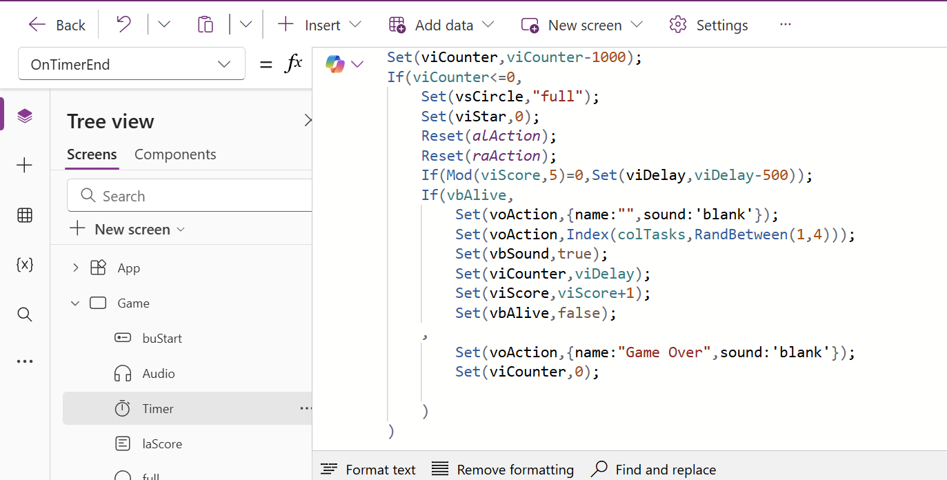 timer code