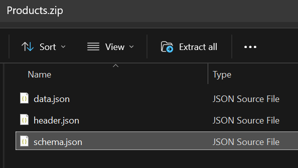 json files