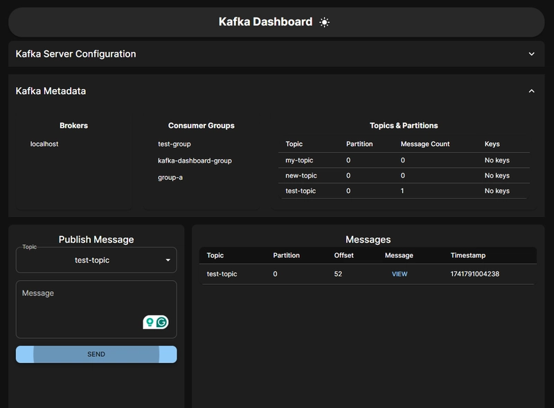 Building a Kafka Dashboard with React, TypeScript, and KafkaJS