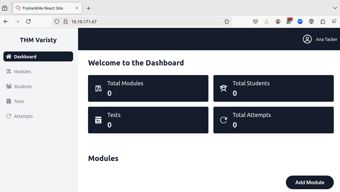 Dashboard Updated