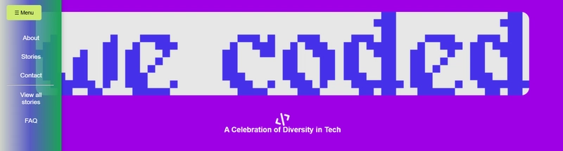 WeCoded - Celebrating Tech Diversity with code ... landing page