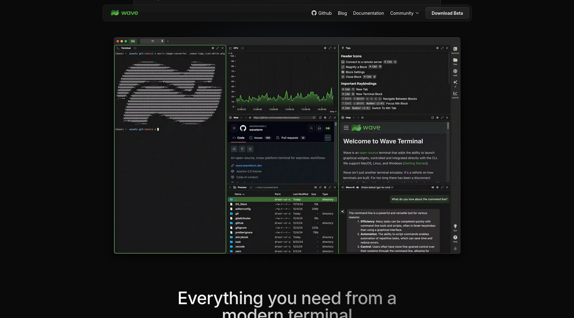 Wave homepage screenshot