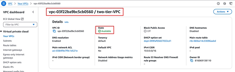 Deploying a Two-Tier Web Application on AWS with MySQL and Apache