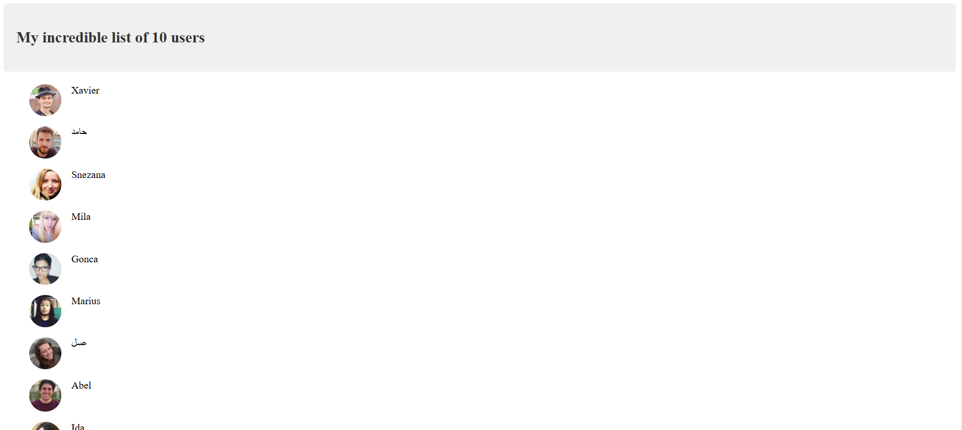 List of users with new title slot