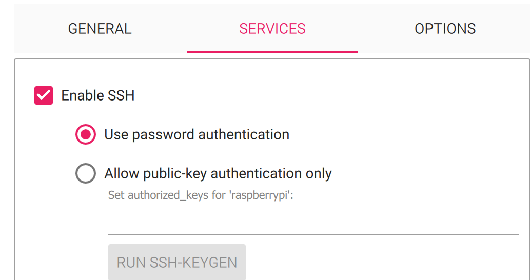 Enable SSH