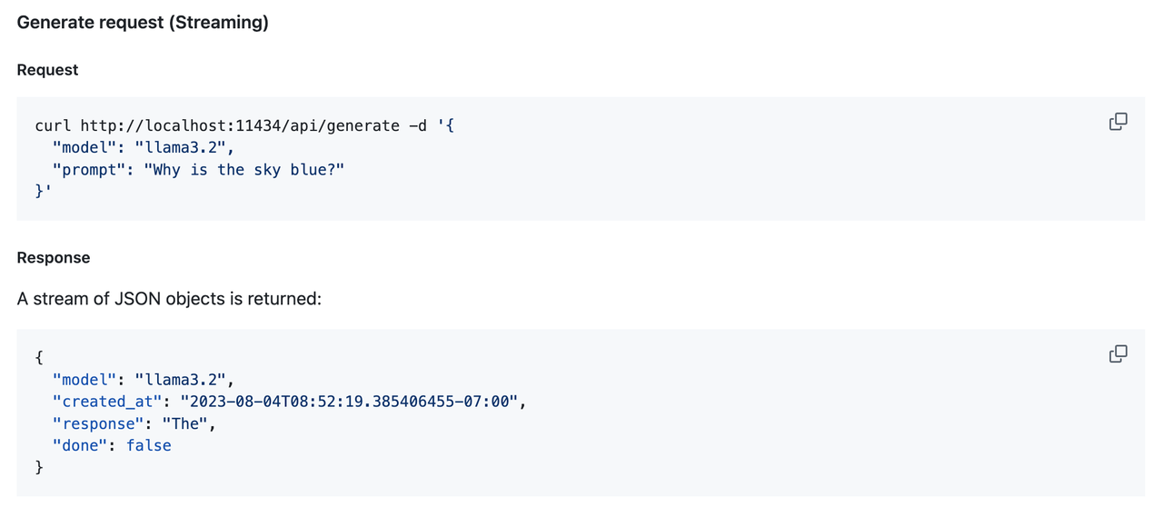 Ollama API Documentation