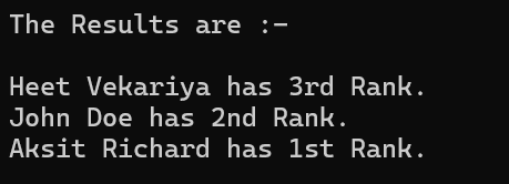 Console App Output