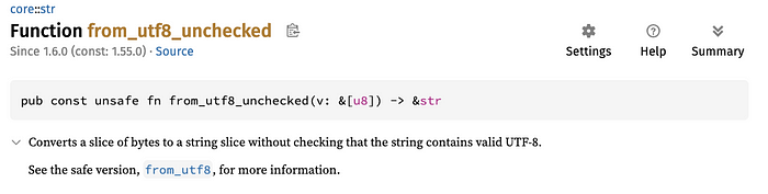 from_utf8_unchecked documentation