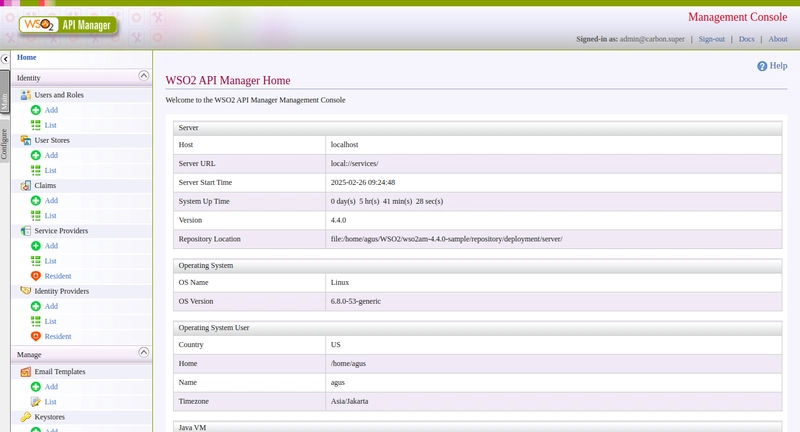 Komponen di WSO2 Api Manager